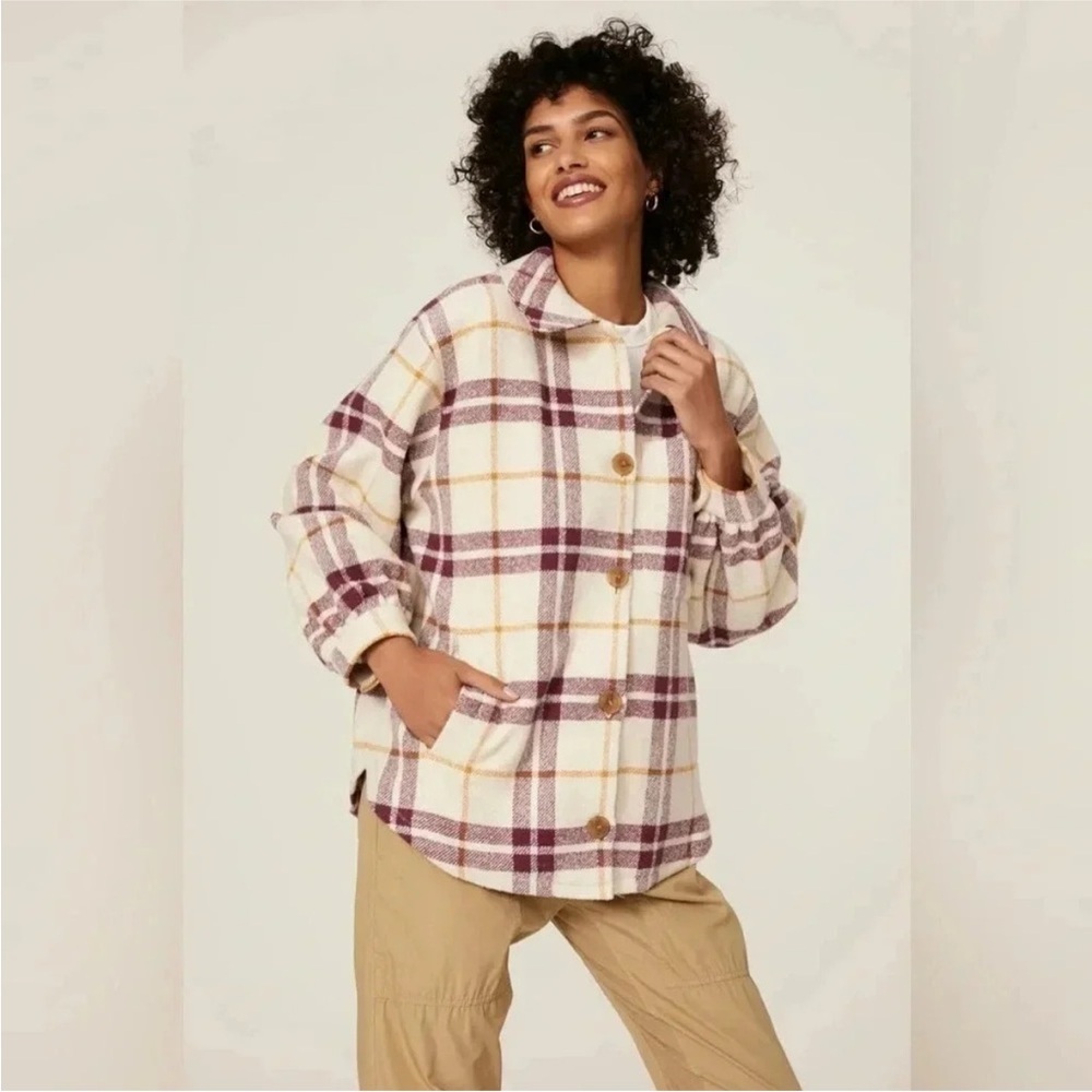 Ba&sh Qetsia Overshirt Color Cream Purple